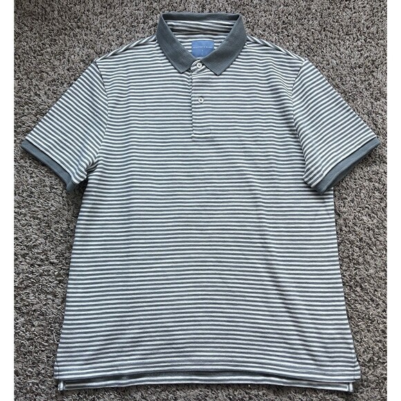 Beaufort & Blake Polo Shirt Mens Large Knit Striped Short Sleeve - Picture 1 of 8